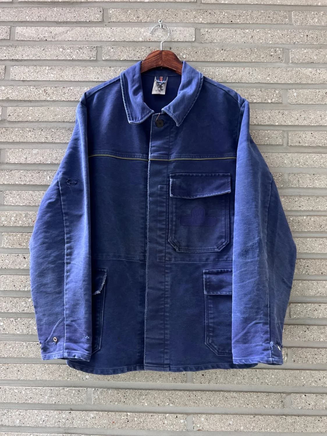 [XL]90's Rofa사 빈티지 워싱 몰스킨 프렌치 워크 자켓 상품이미지1