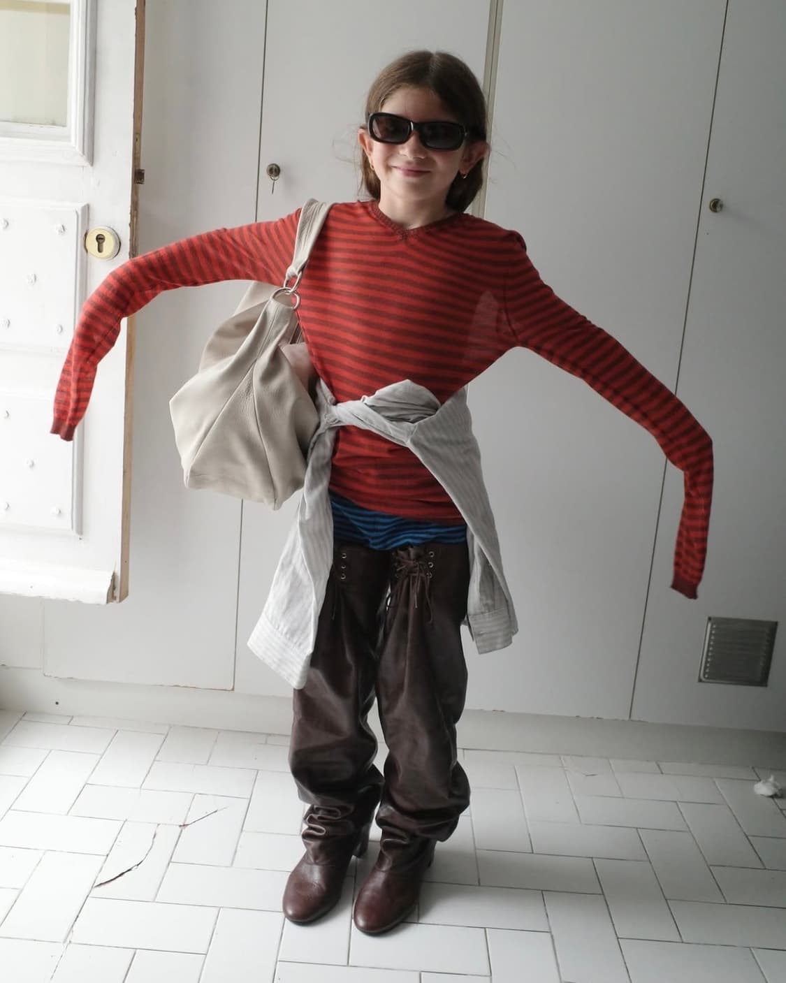 [S,M]팔로마울 Iglú 스트라이프 니트/레드 상품이미지7