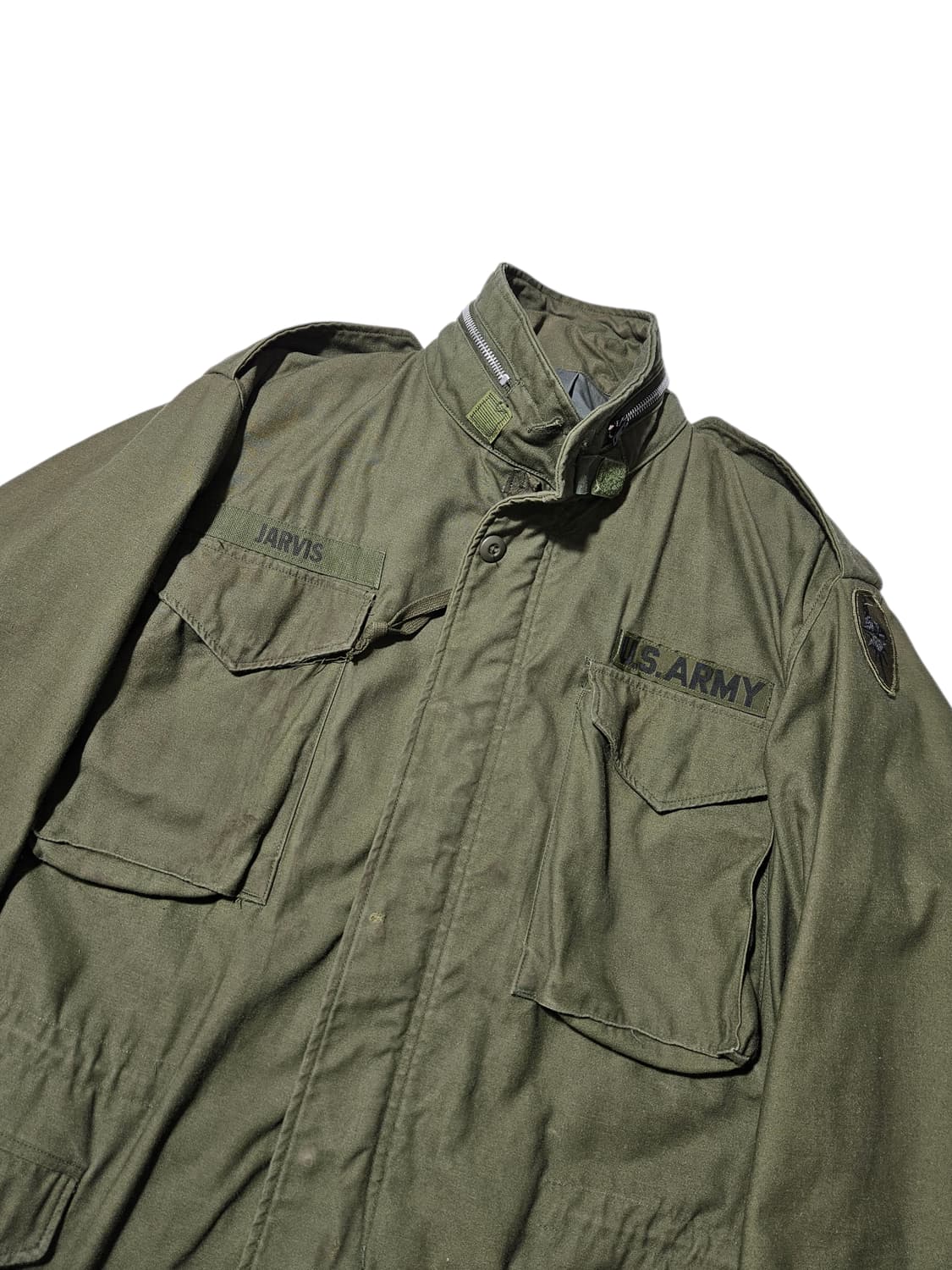 1960's 오리지널 M65 필드자켓 2세대 은지퍼 회색안감 M-L 상품이미지3