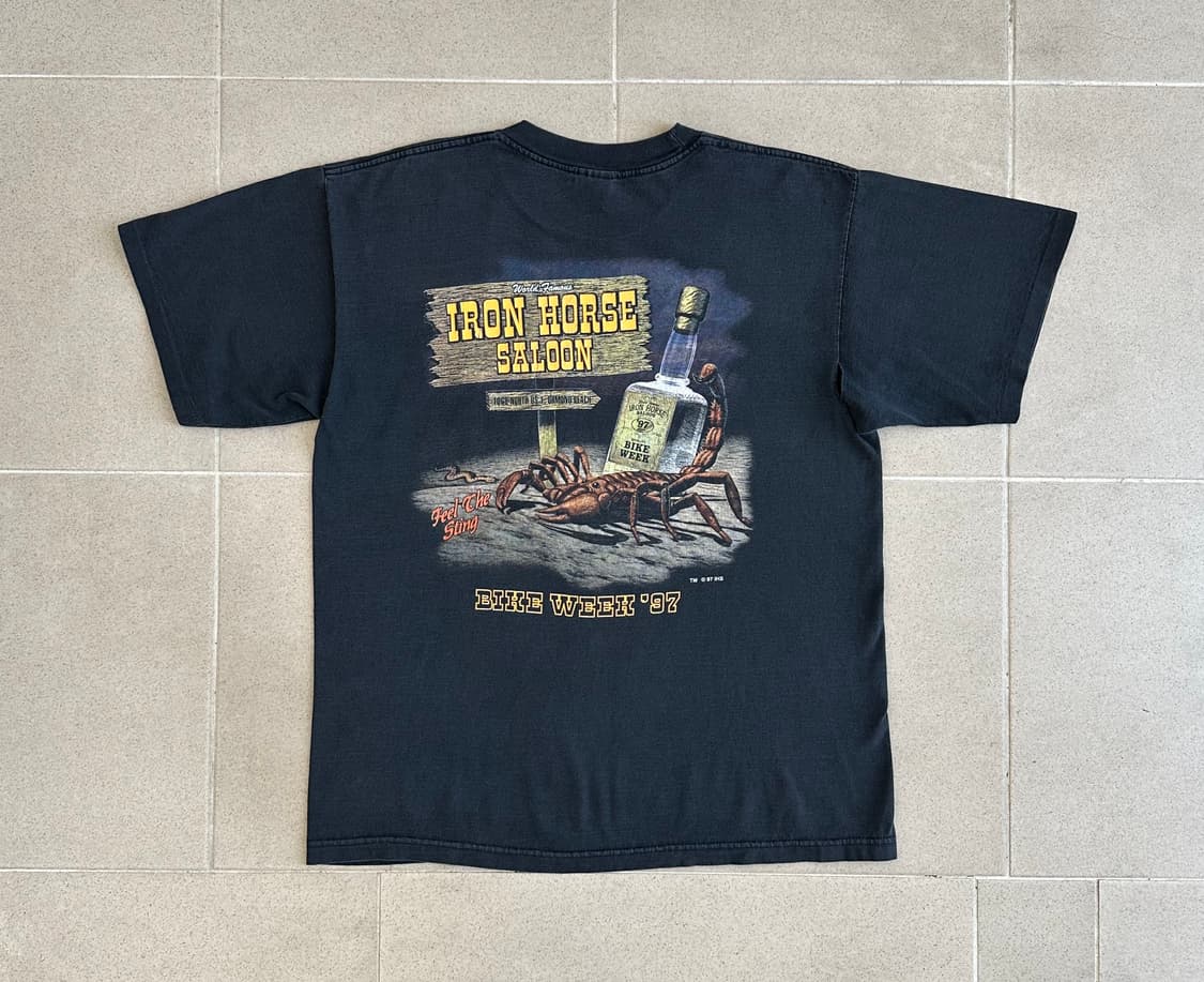 90s 빈티지 Iron Horse 티셔츠 잭다니엘 상품이미지1