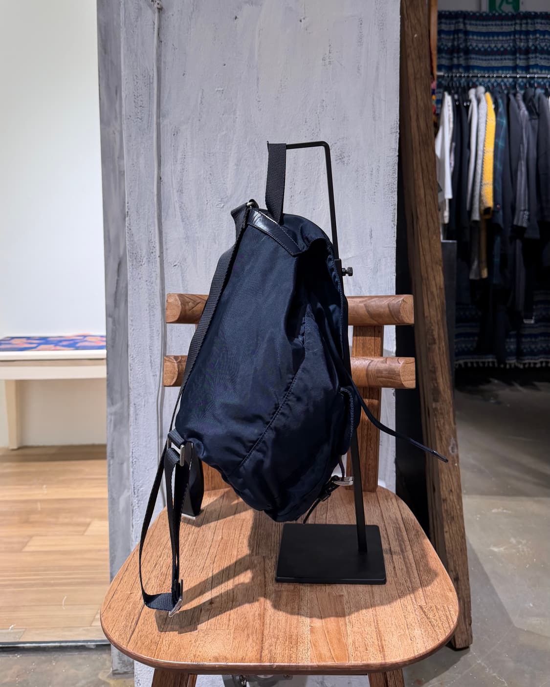 프라다 네이비 나일론 백팩 상품이미지5