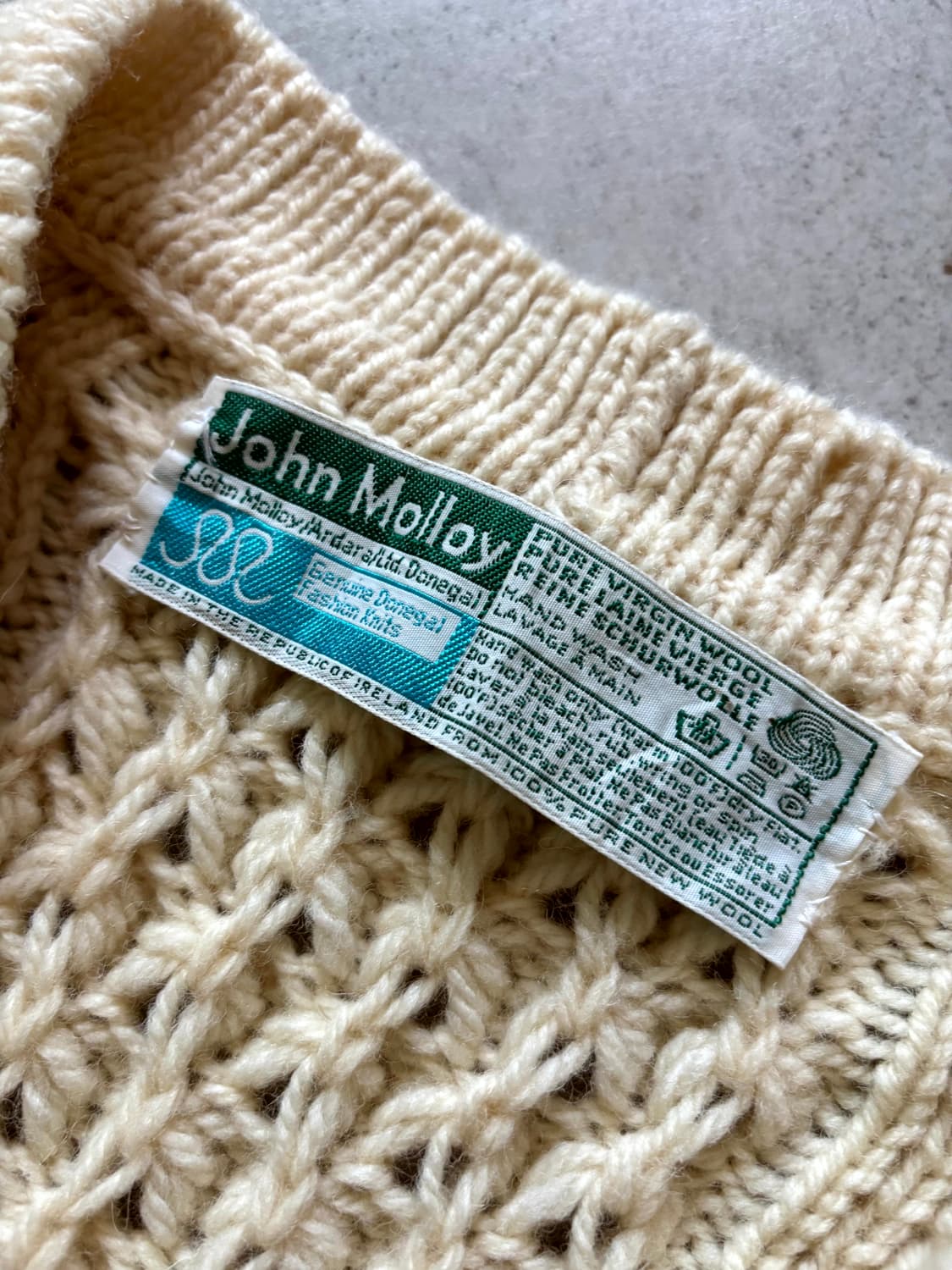 80's John Molloy 아란 울 피셔맨 가디건 100~103 상품이미지7