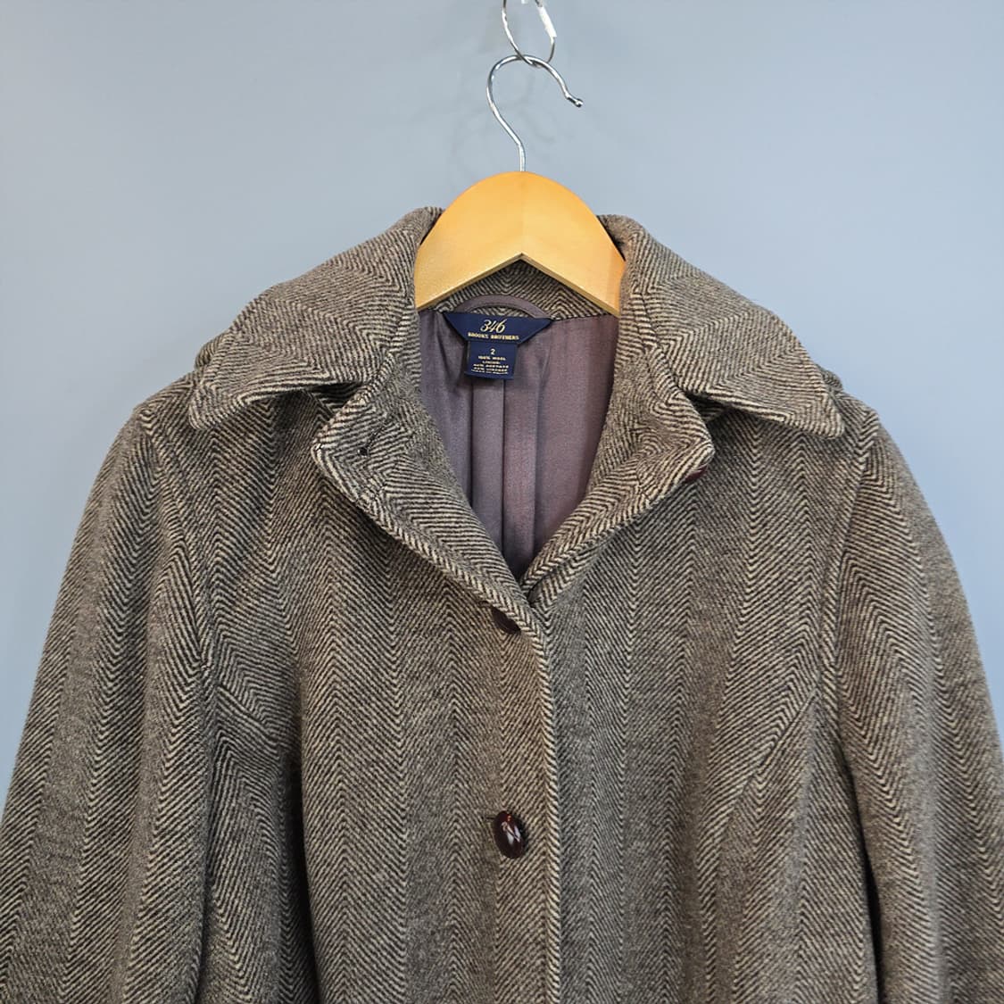 브룩스브라더스(brooks brothers) 346 헤링본 울 코트 상품이미지2