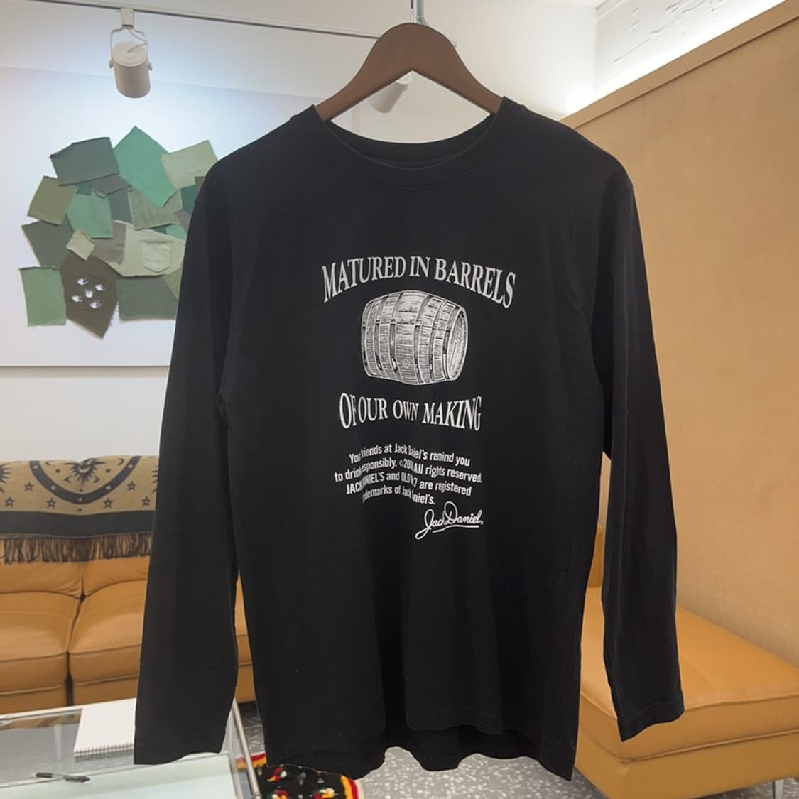 잭다니엘 빈티지 블랙 긴팔 롱슬리브 90 C06414 상품이미지3