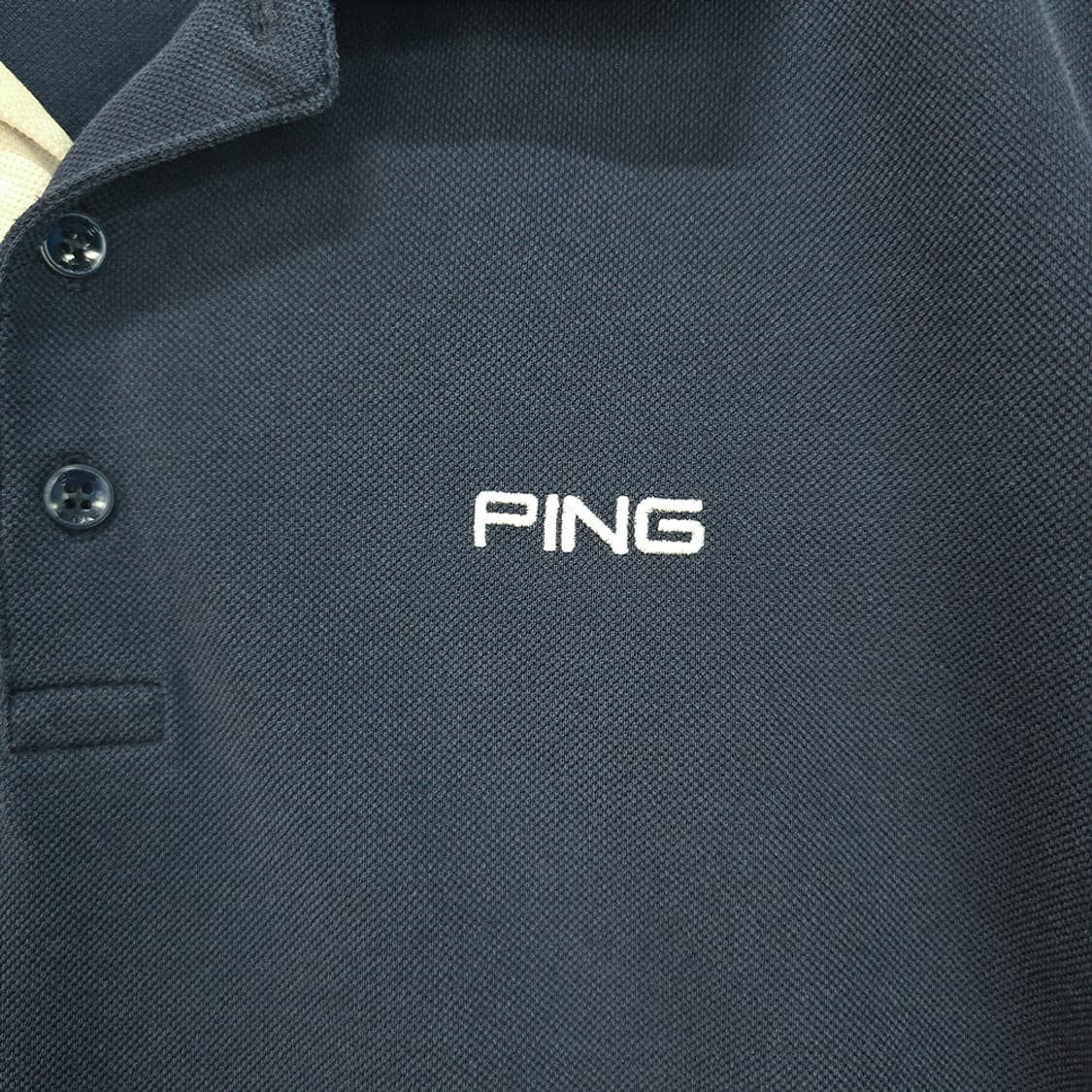 핑(PING) 네이비 골프 피케 셔츠 반팔티셔츠 100 상품이미지3