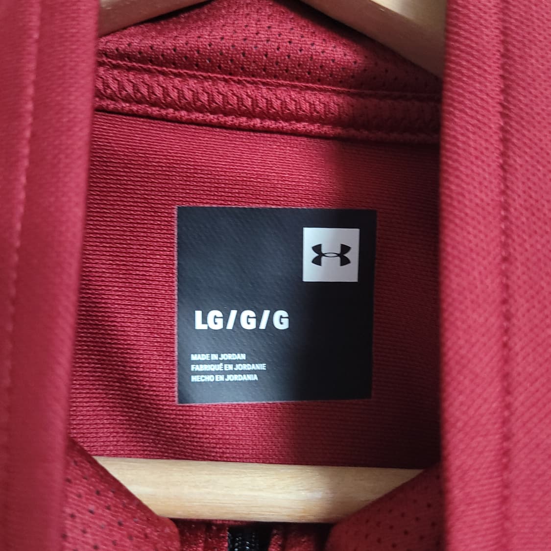 (L) 언더아머 트랙 자켓 레드/블랙 져지 집업 상품이미지2