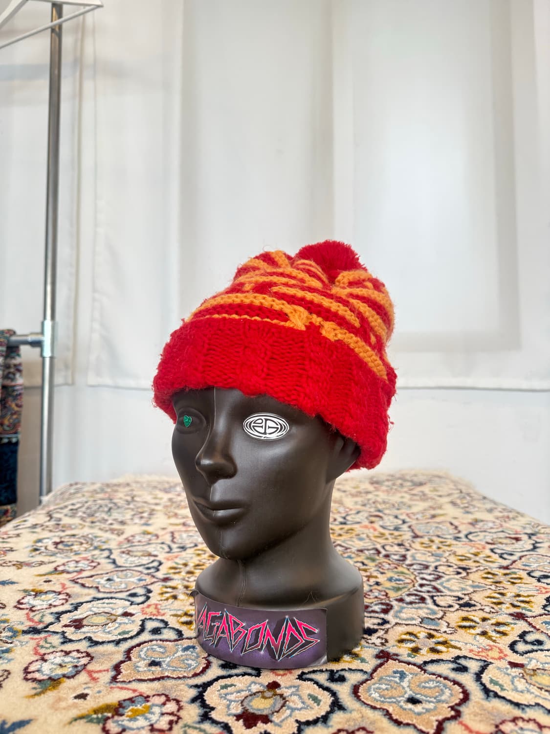 빈티지 패턴 방울비니 상품이미지6