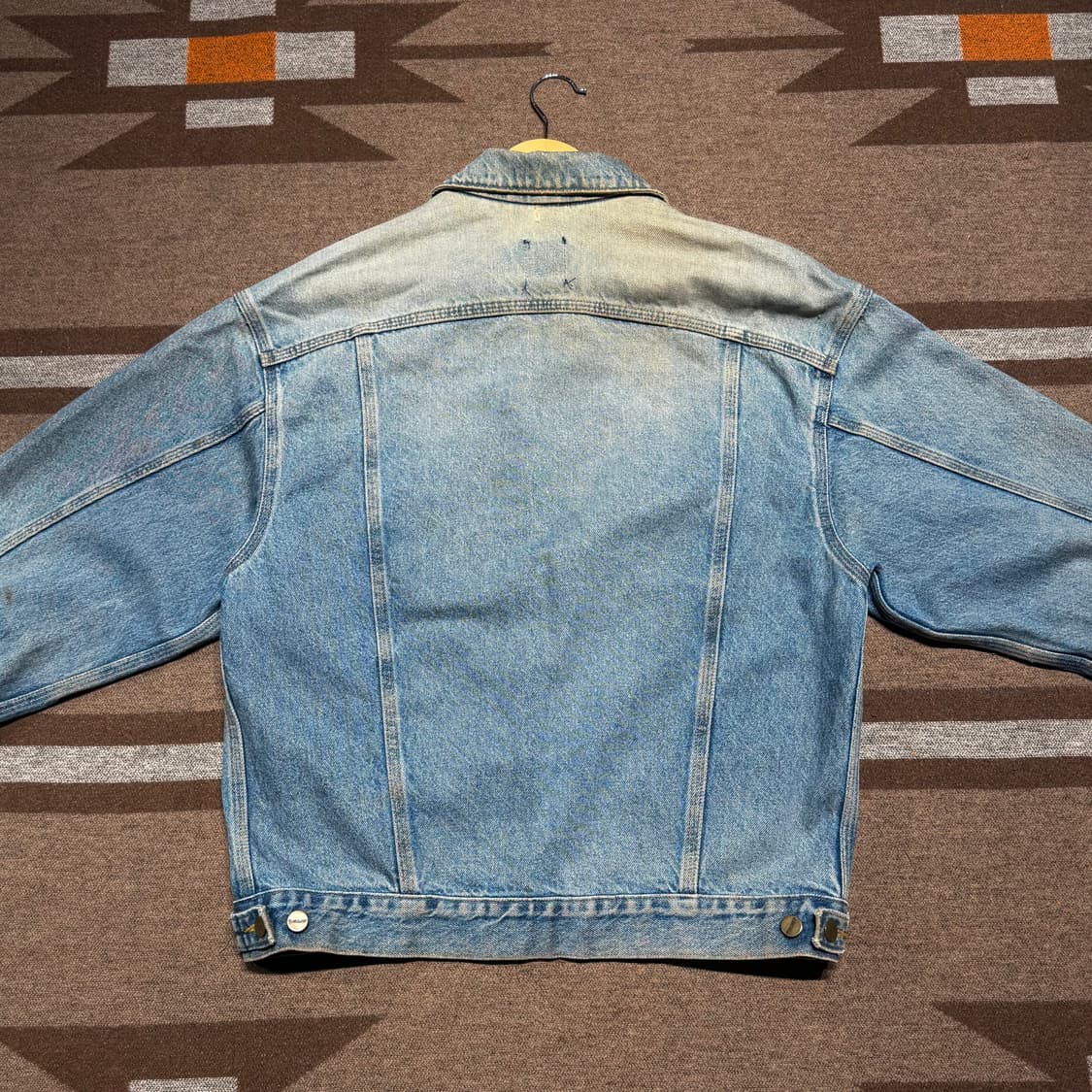 칼하트 USA 90s J12DST 데님 트러커 자켓 M 100~105 상품이미지6