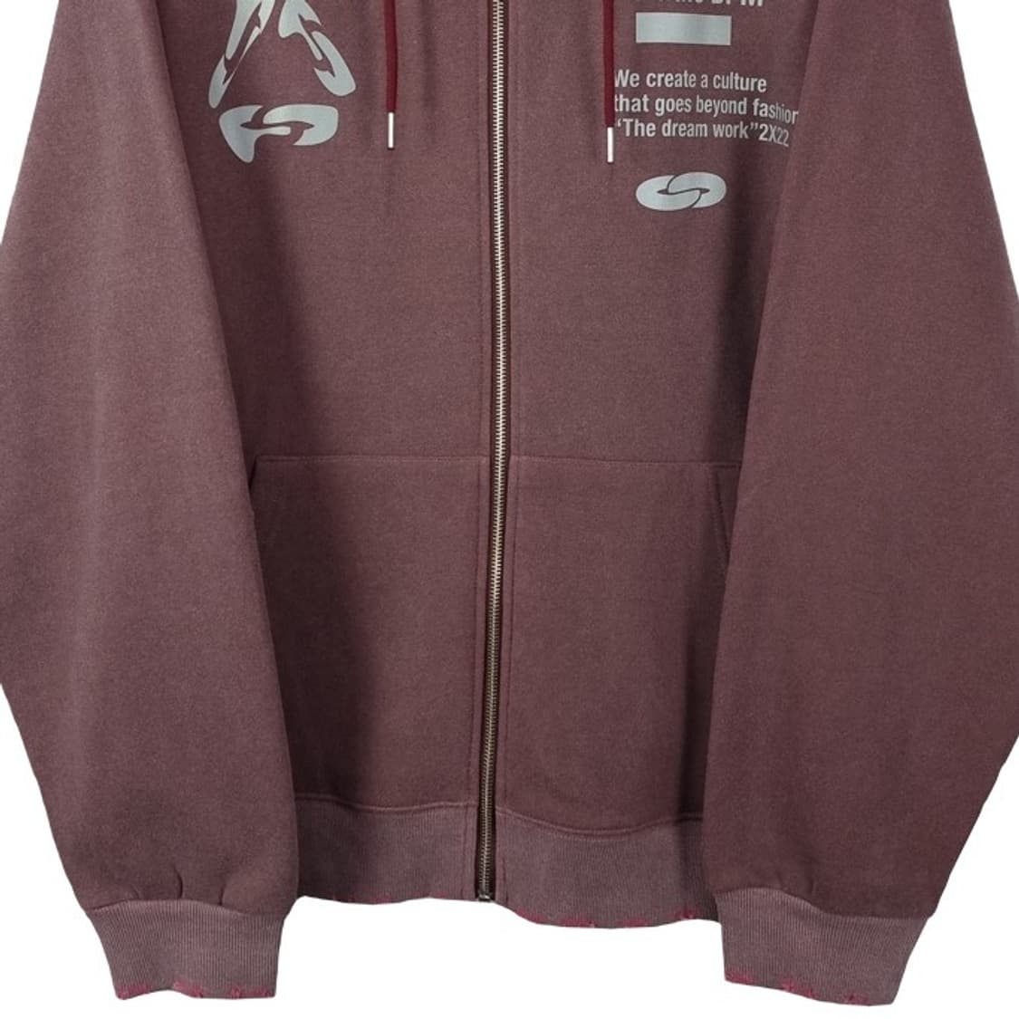 [LEEY YEEL(새상품)그래픽 프린팅 오버핏 후드 집업 M19821 상품이미지5