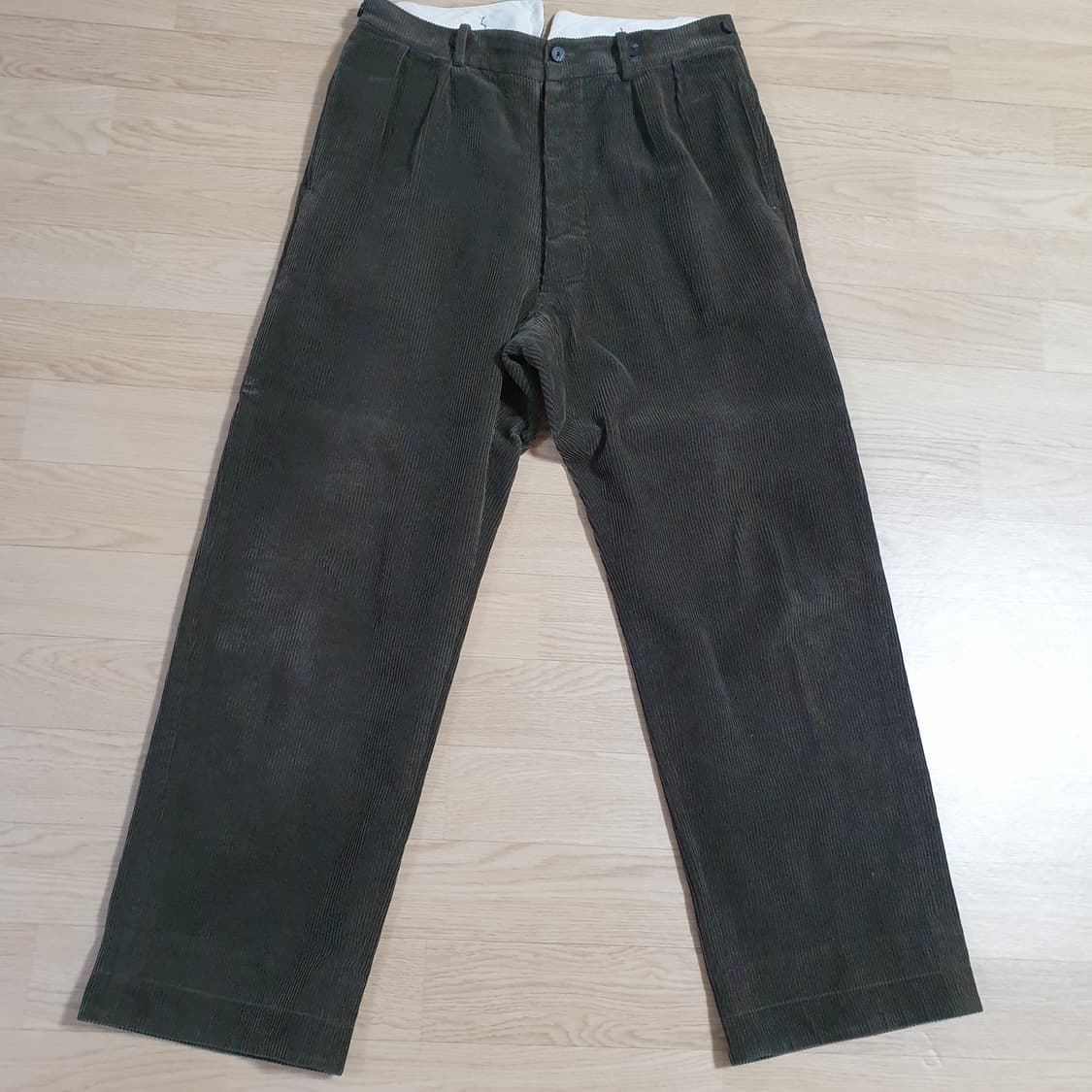 [M] 도큐먼트 코듀로이 50's 밀리터리 트라우저 카키 document 상품이미지5