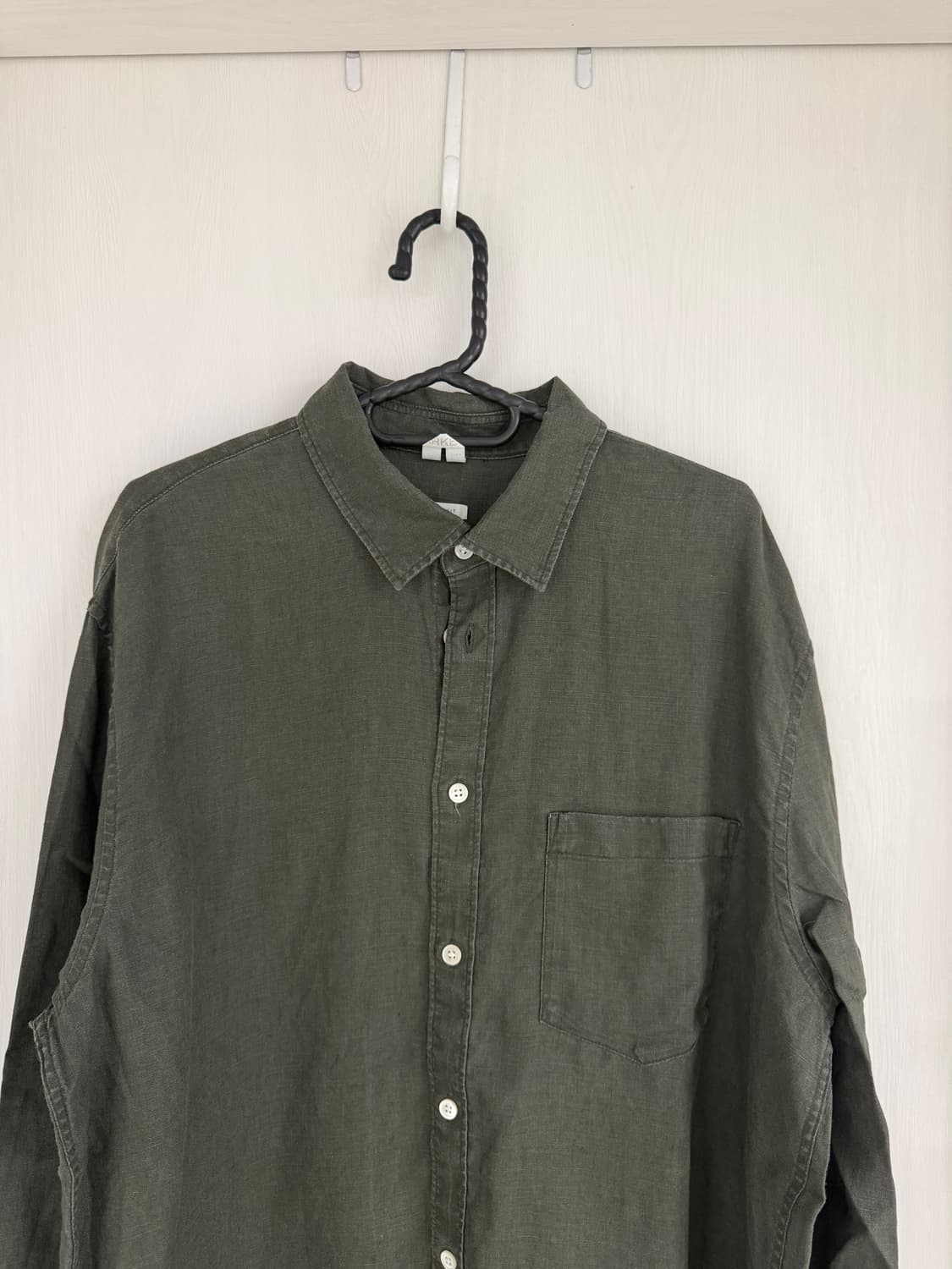 ARKET 아르켓 남성 린넨셔츠 카키 L 상품이미지1