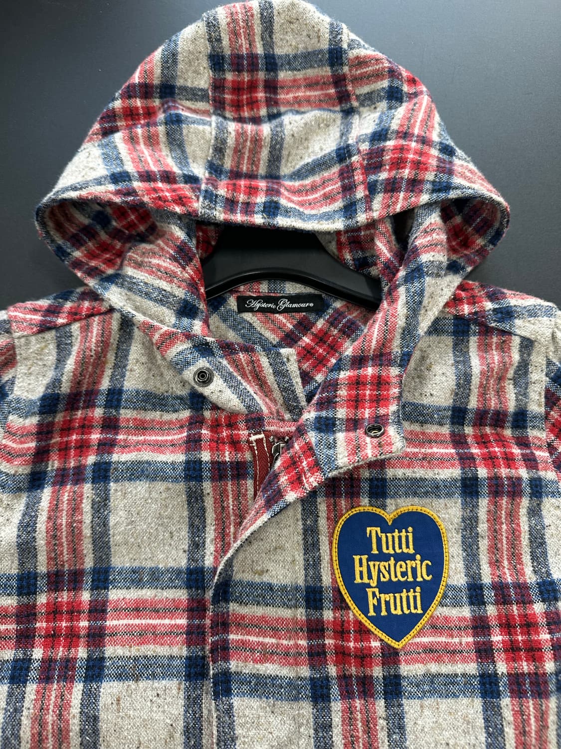 히스테릭글래머 하트로고 포켓 체크후드셔츠 상품이미지5