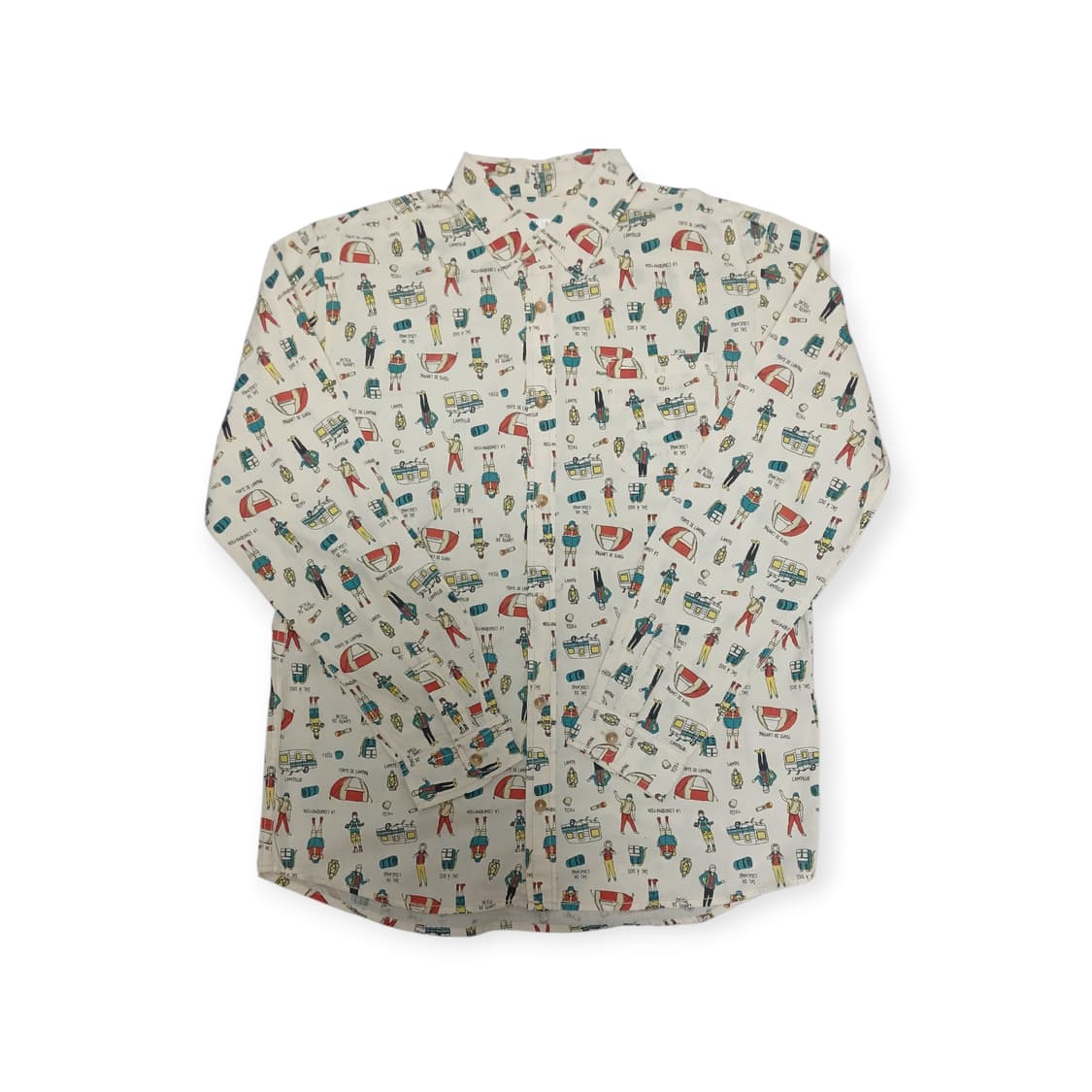 Power to the people 캠핑패턴 셔츠 상품이미지1