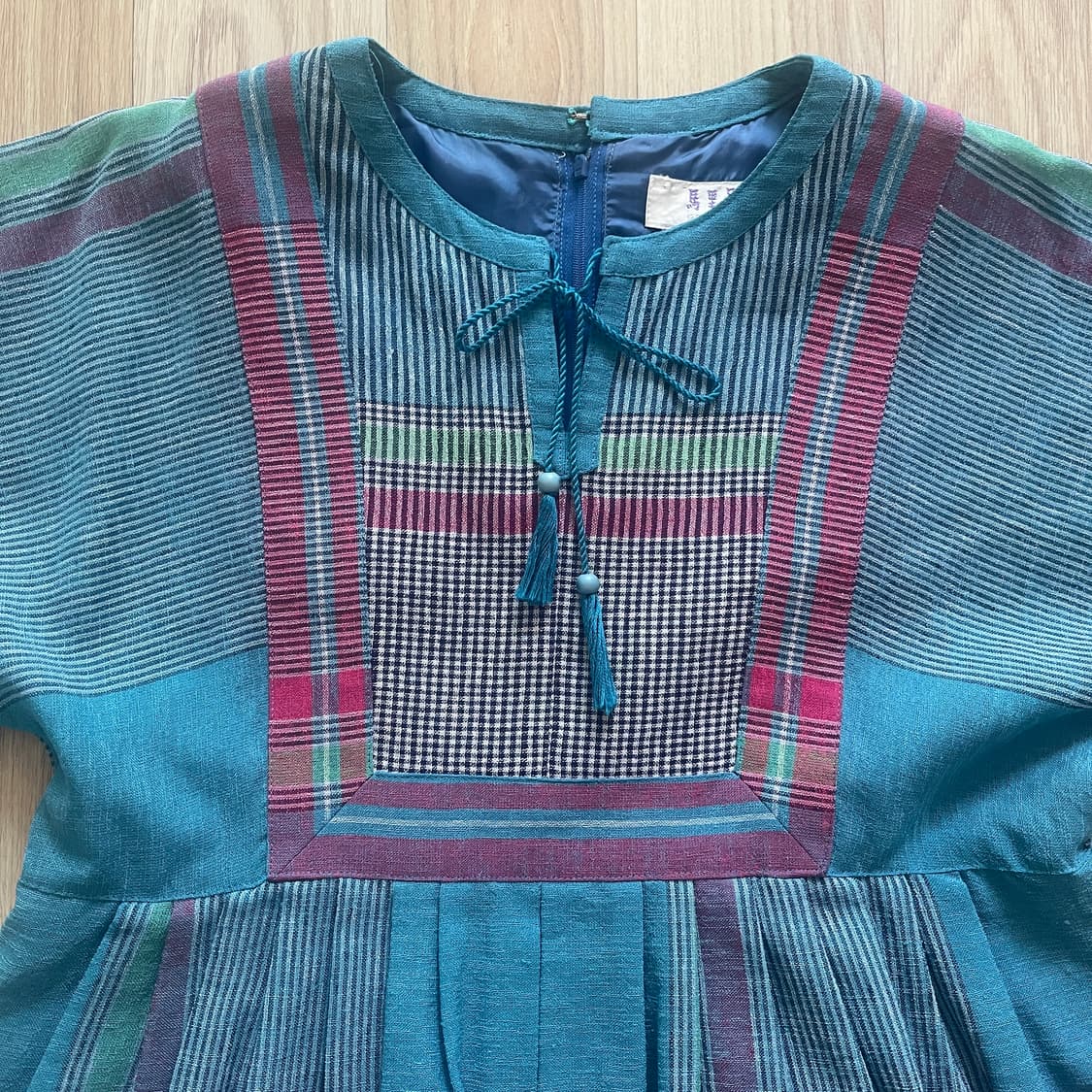 일본 빈티지 체크 원피스 모리걸 하구미 아오이유우 상품이미지2