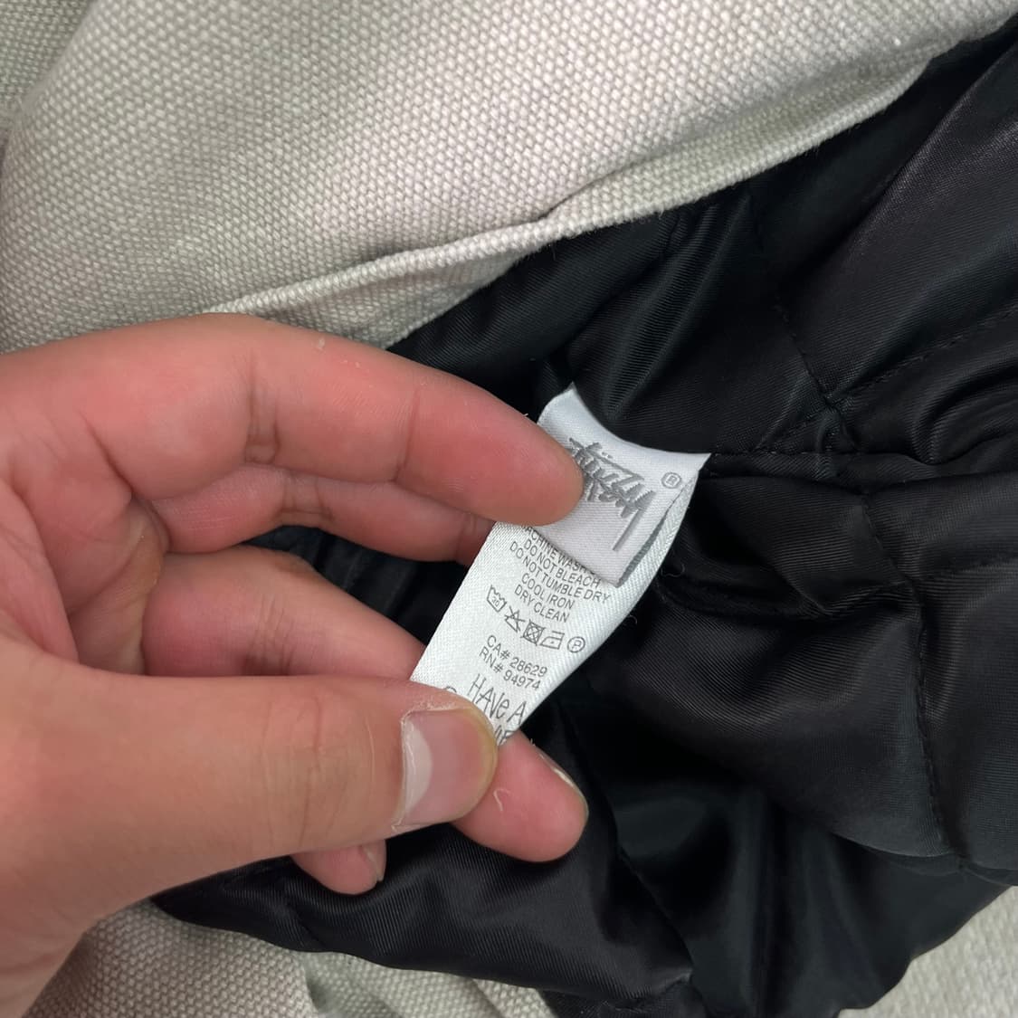 105 스투시 23fw 워시드 캔버스 워크자켓 본 화이트   상품이미지6