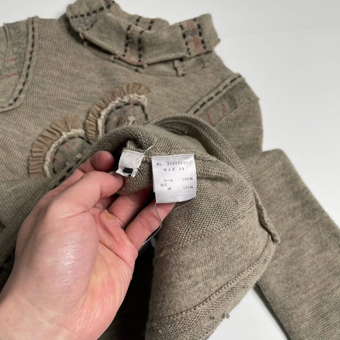 t.b 플라워&스티치 울 100 니트 상품이미지8