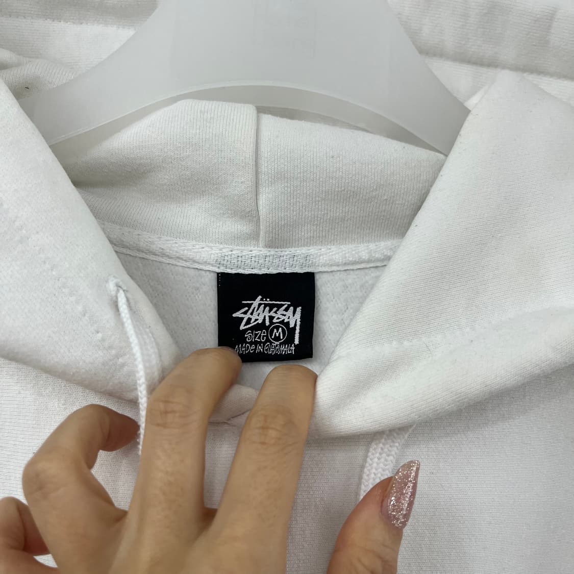 스투시 8볼 페이드 화이트 후드티 상품이미지5