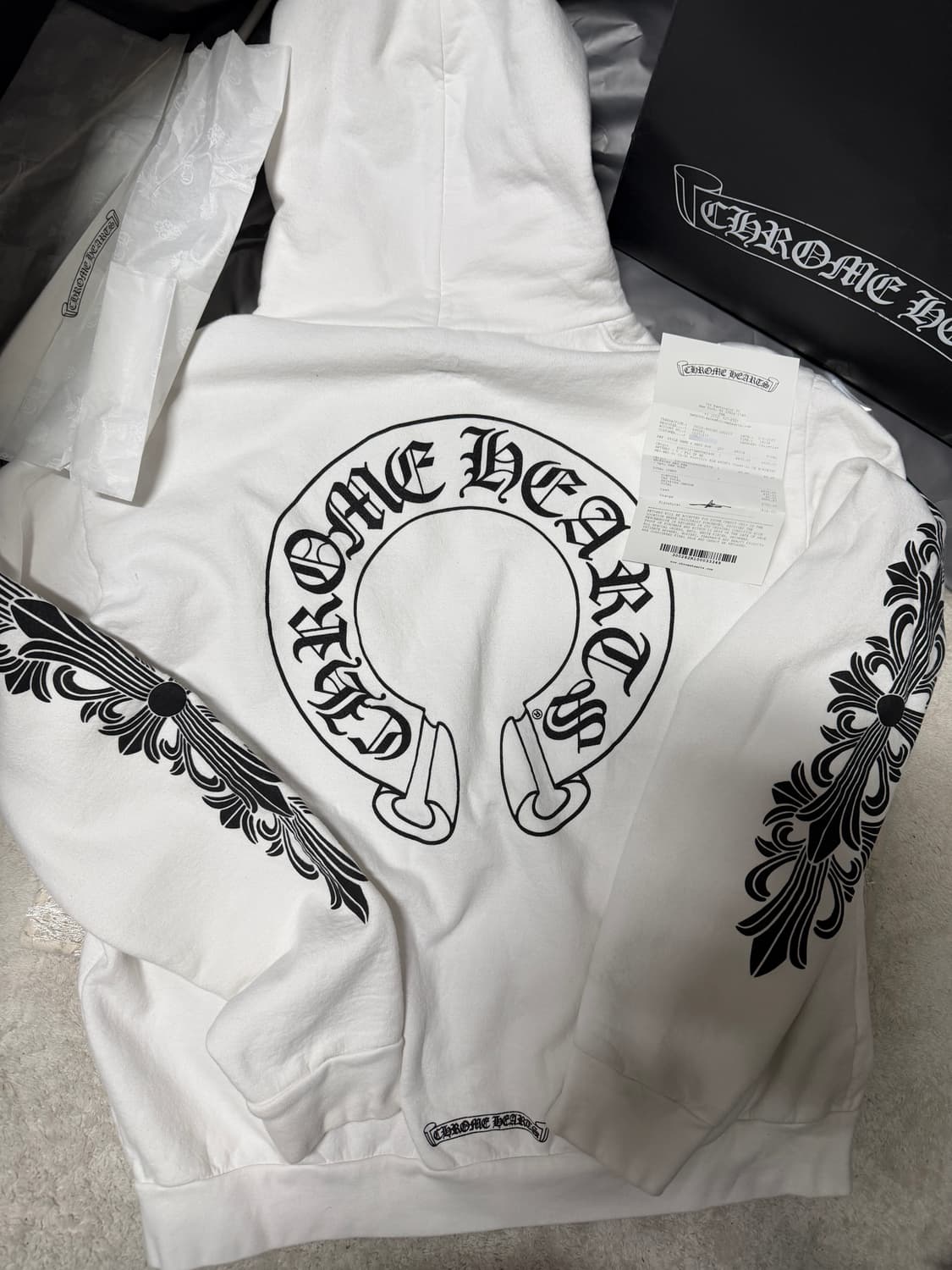 크롬하츠 홀스슈 플로랄 후드집업 상품이미지1