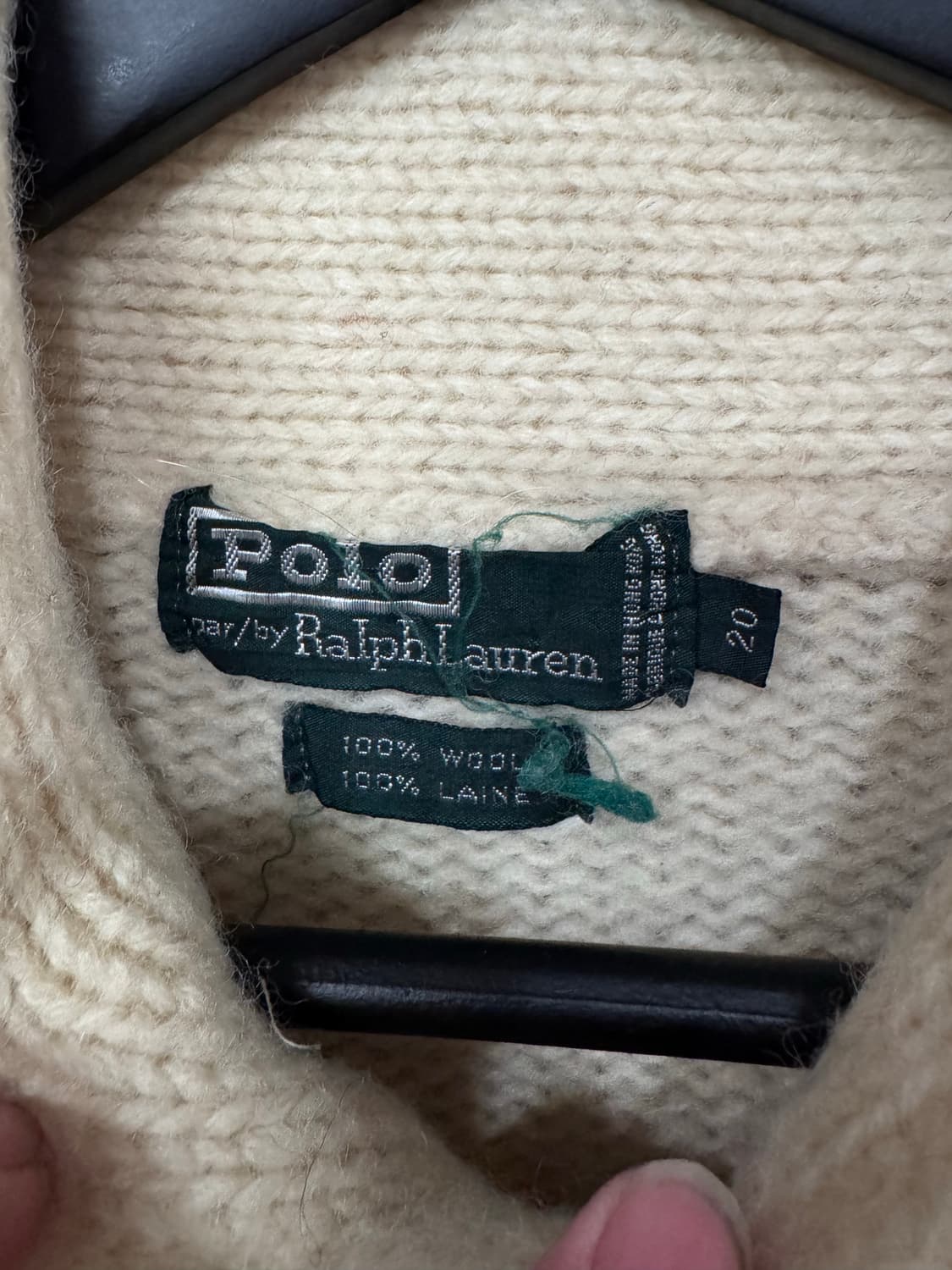 90s 폴로랄프로렌 허드슨베이 숄카라 니트 상품이미지4