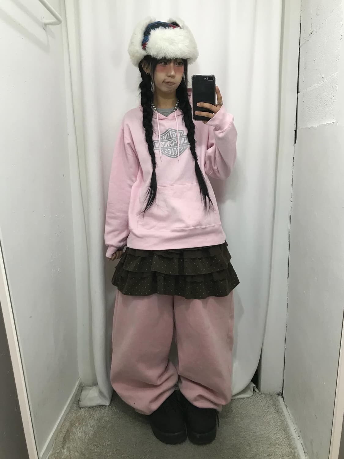 Harley-Davidson BabyPink Hoodie 상품이미지3