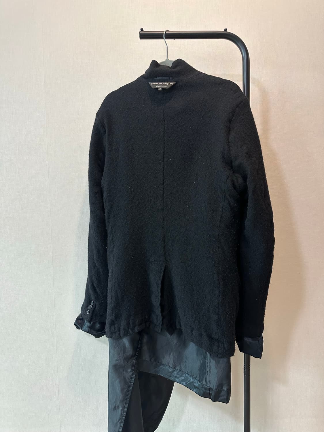 꼼데가르송 옴므 플러스 2021 보일드 울 나일론 인사이드 아웃 자켓 상품이미지2