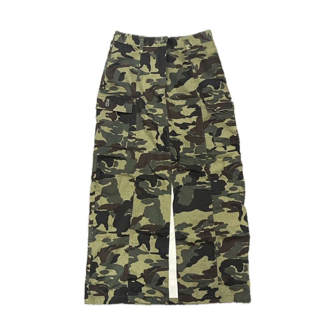 카모 포켓 앞트임 롱스커트 상품이미지1