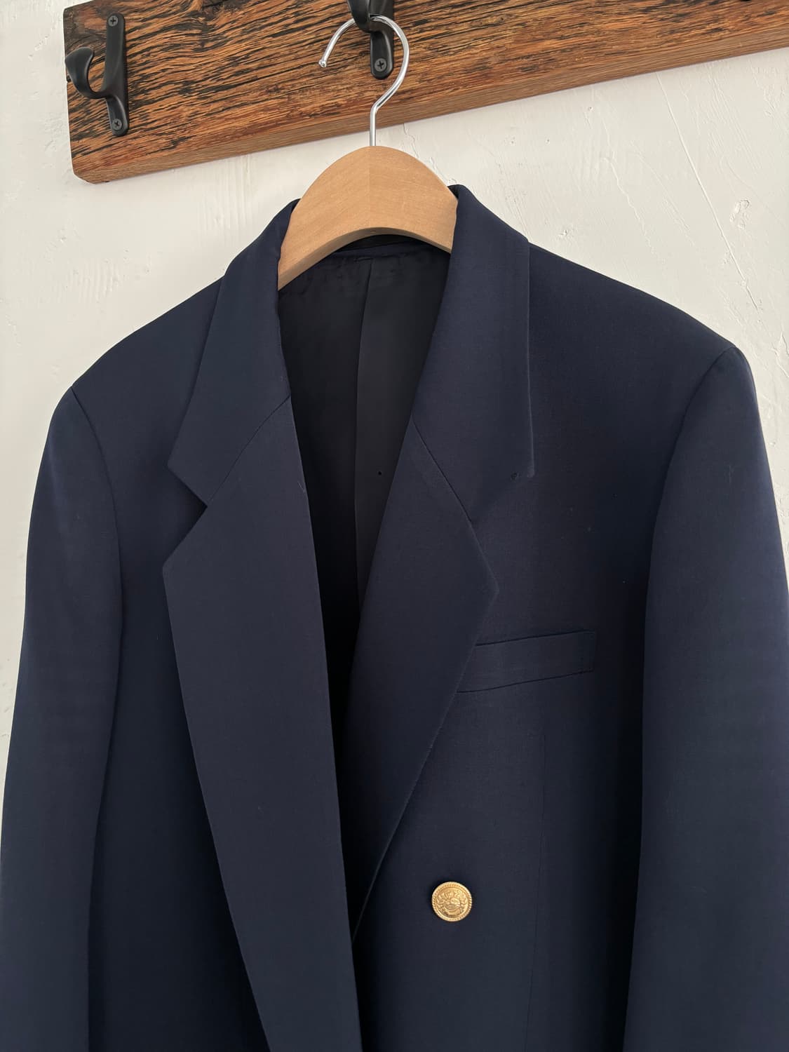 Burberry 버버리 네이비 금장 버튼 울 블레이저 상품이미지5