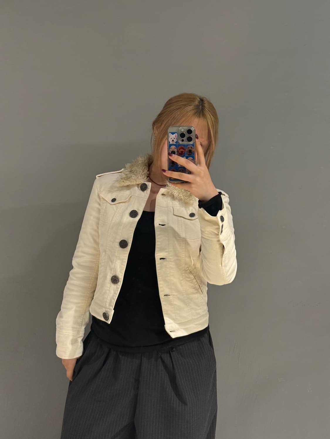 Oakley fur trimming button-up jk 상품이미지2