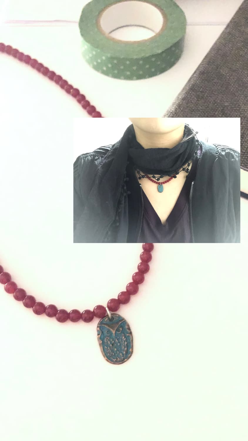 [휘마쿠마] 마노부엉이 빈티지 목걸이 상품이미지4