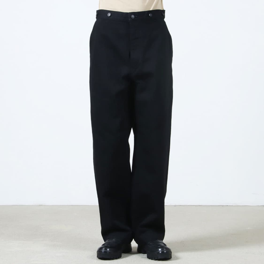 [2] COMOLI 코모리 26SS 블랙 데님 오버 팬츠 상품이미지2