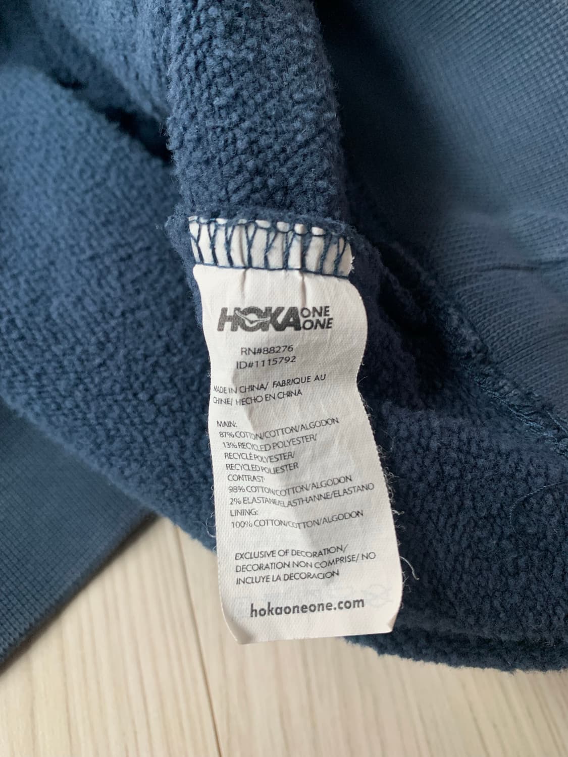 호카 오네오네 후드티 네이비 상품이미지4