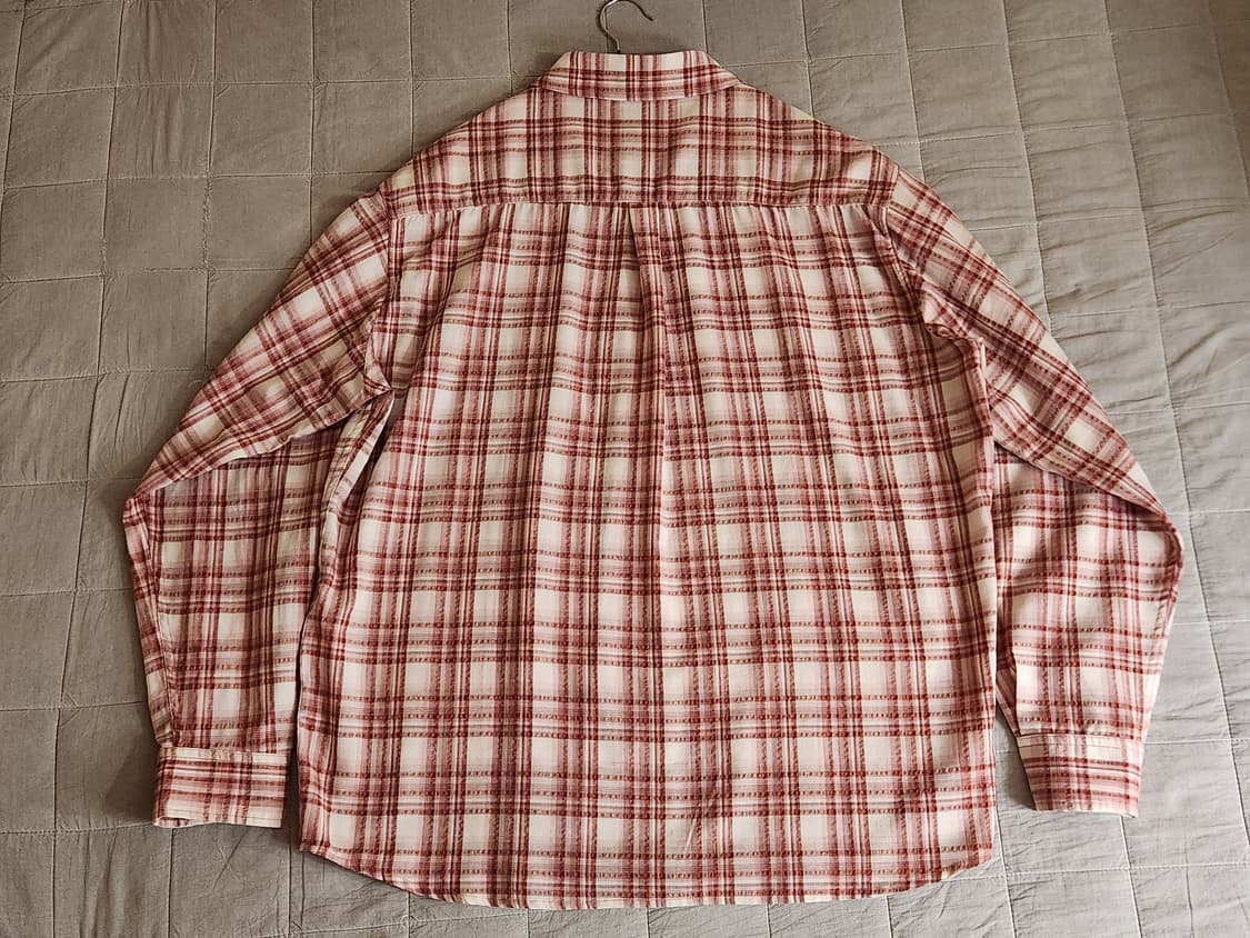 무드인사이드 피치밀크 체크셔츠 상품이미지2