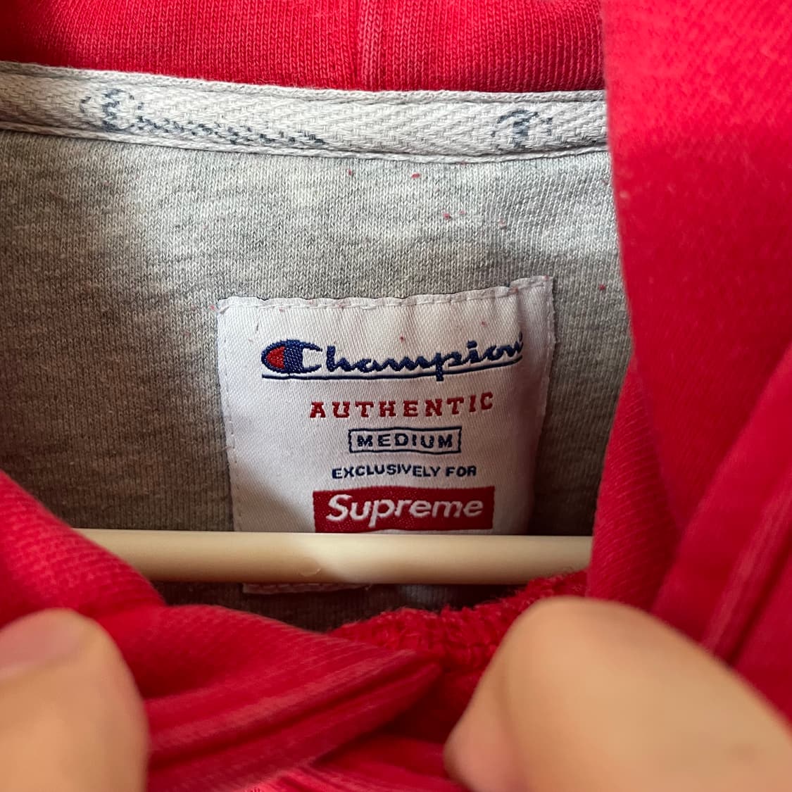 [ M ] 슈프림 X 챔피온 빅로고 후드티 상품이미지3