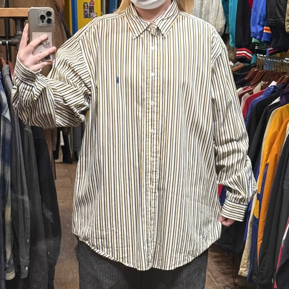 [HI] 폴로 랄프로렌 긴팔셔츠 스트라이프 옐로우블루 상품이미지2