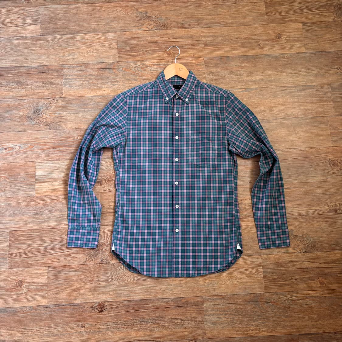 JCREW 제이크루 XS 클래식 체크 셔츠 남방 슬림핏 상품이미지1