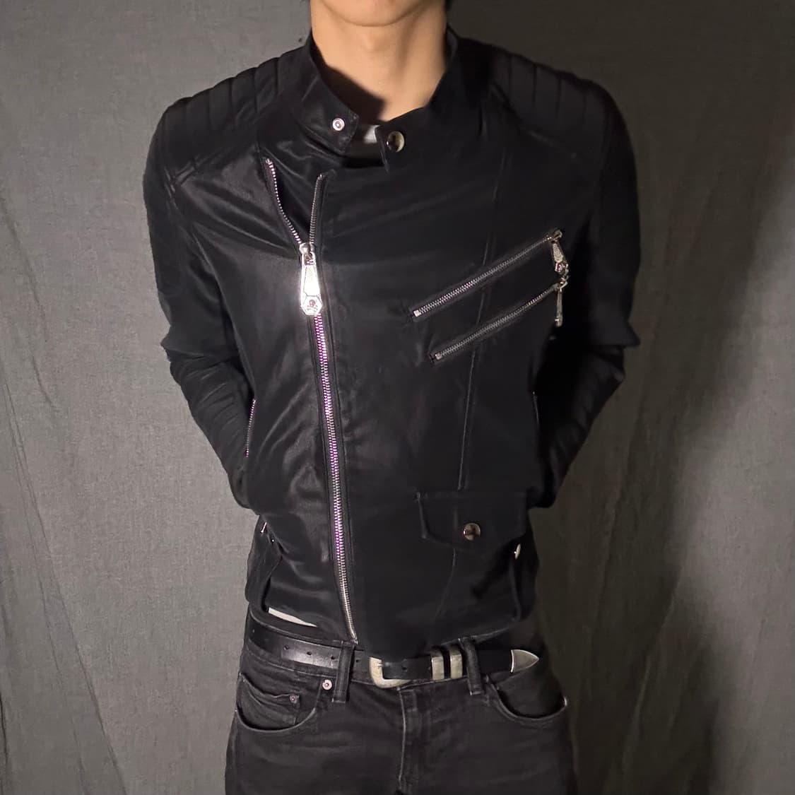 vintage rider black jacket 상품이미지4