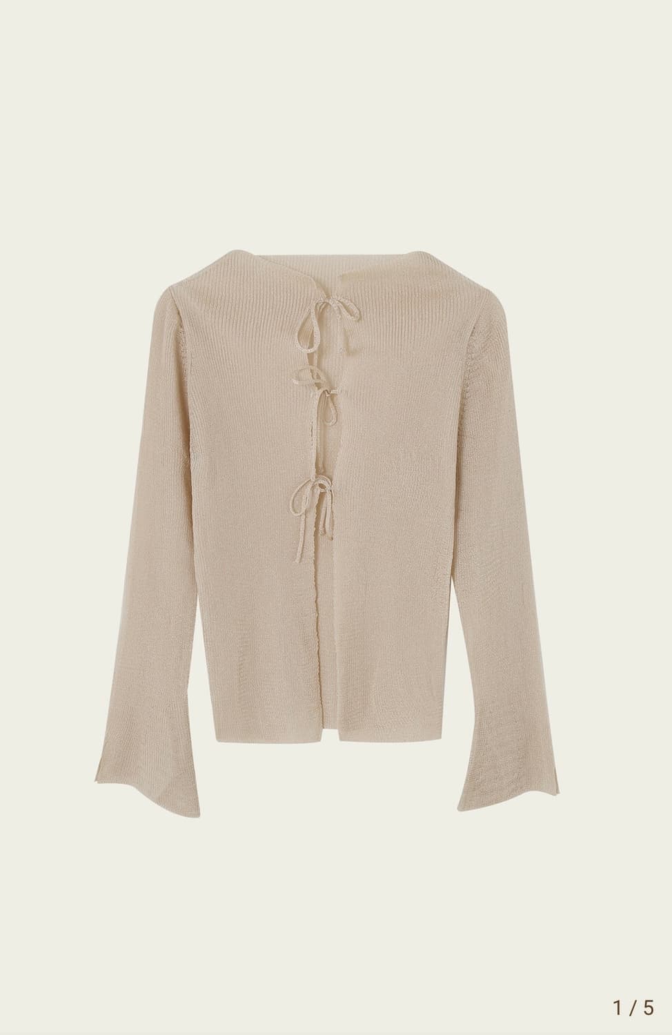 리본빛 Rase Tie Cardigan   상품이미지1