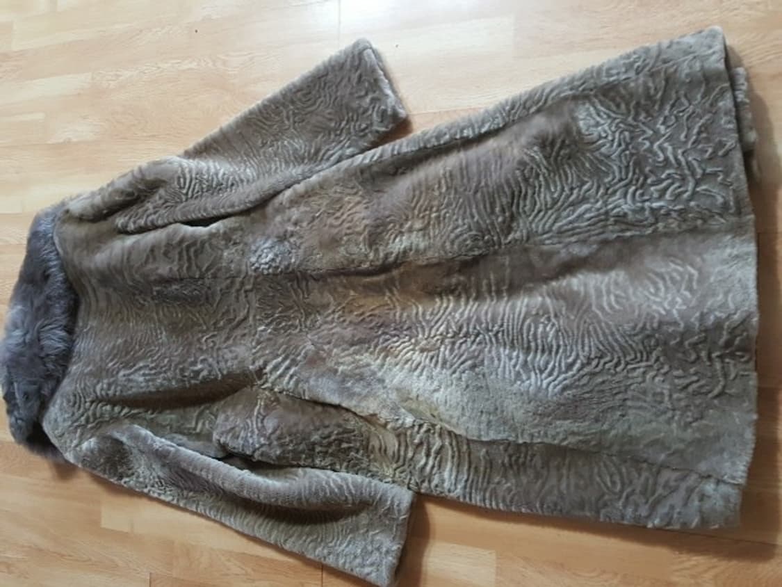 MADE IN SPAIN정품보이쉬한 디자인 천연앙털 페이크퍼 롱모피코트 상품이미지4