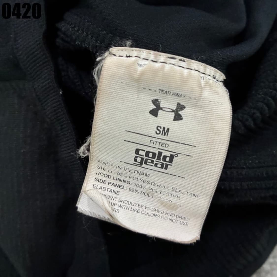 언더아머 블랙 후드 집업 자켓 s 상품이미지3