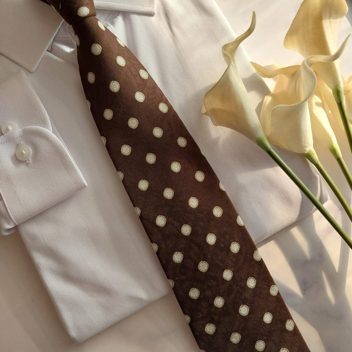 더반(다반) 실크&울 혼방 도트 넥타이 8.3cm A+등급 K1363
 상품이미지9