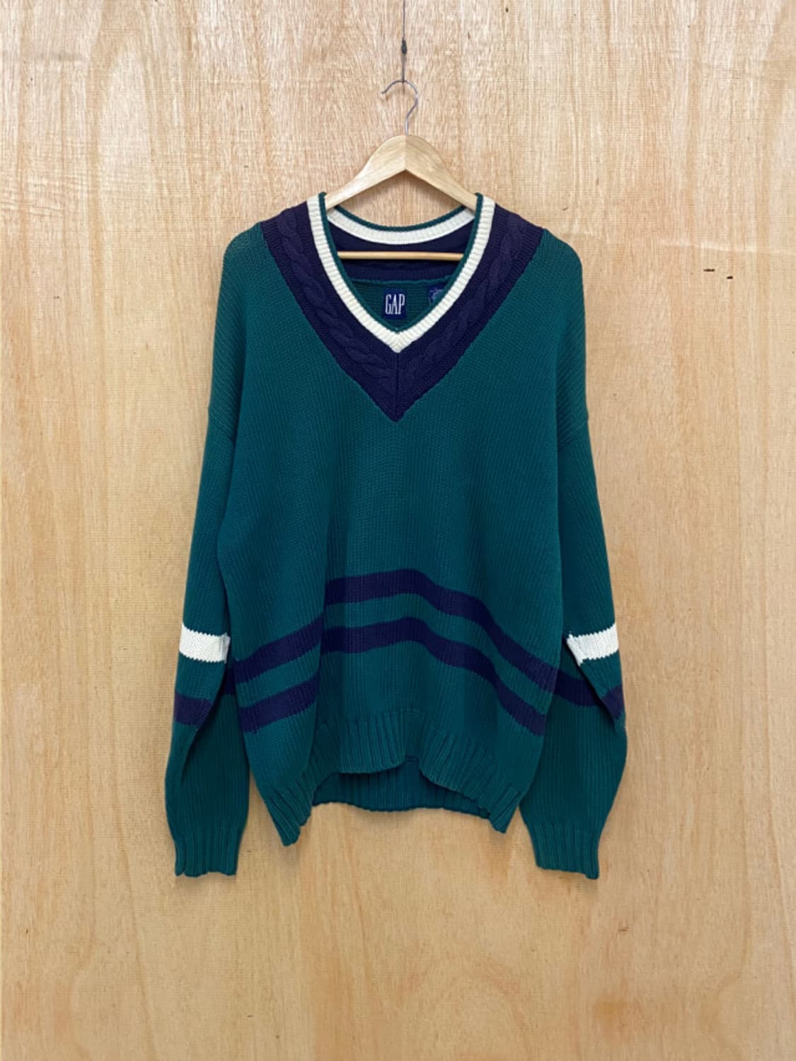 90's GAP cricket knit 90년대 올드갭 면 크리켓 니트 상품이미지2