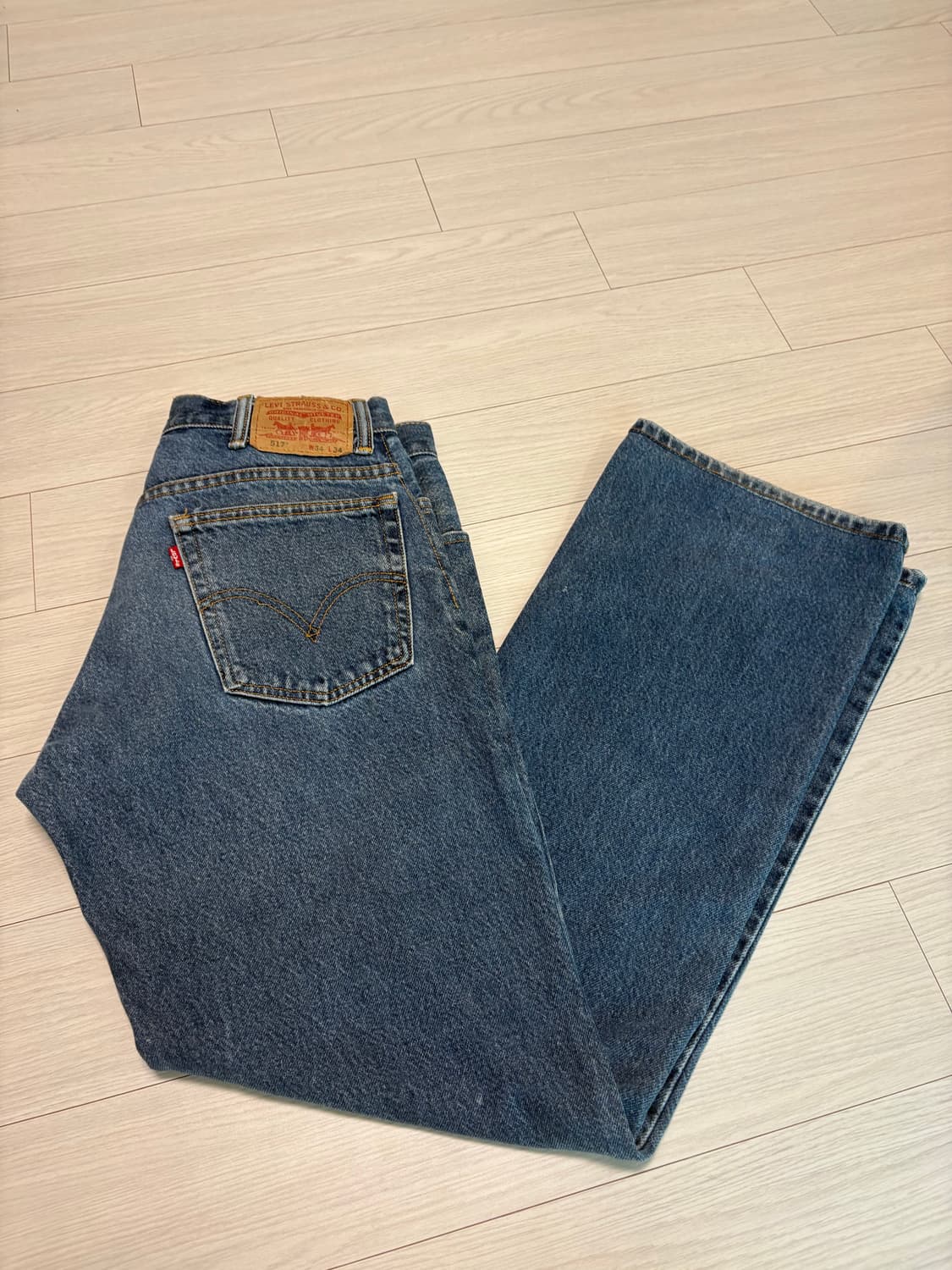 Levis 517 리바이스 부츠컷 데님 중청 34x34실제(30-31) 상품이미지5