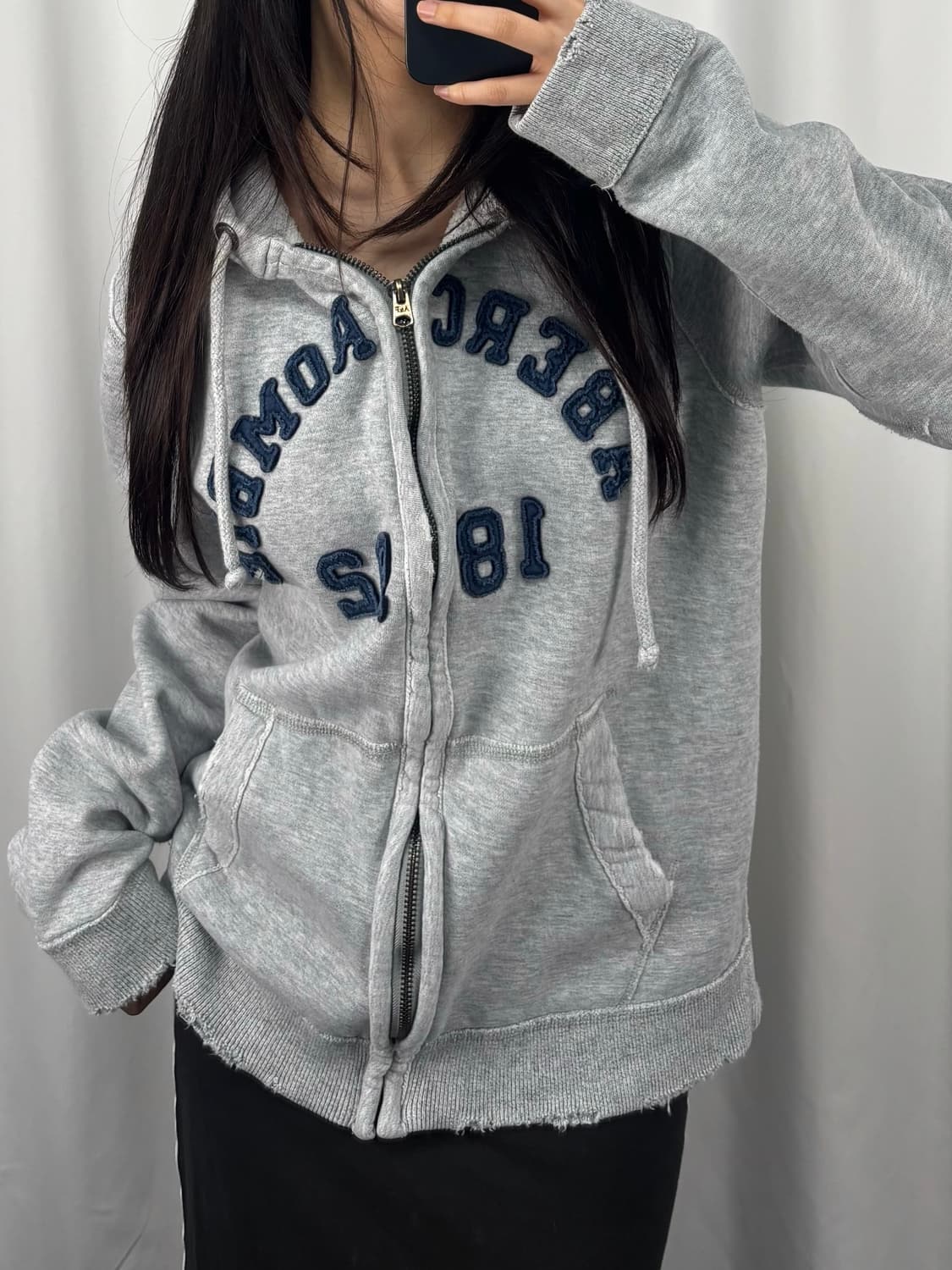 아베크롬비 그레이 후드집업 상품이미지3