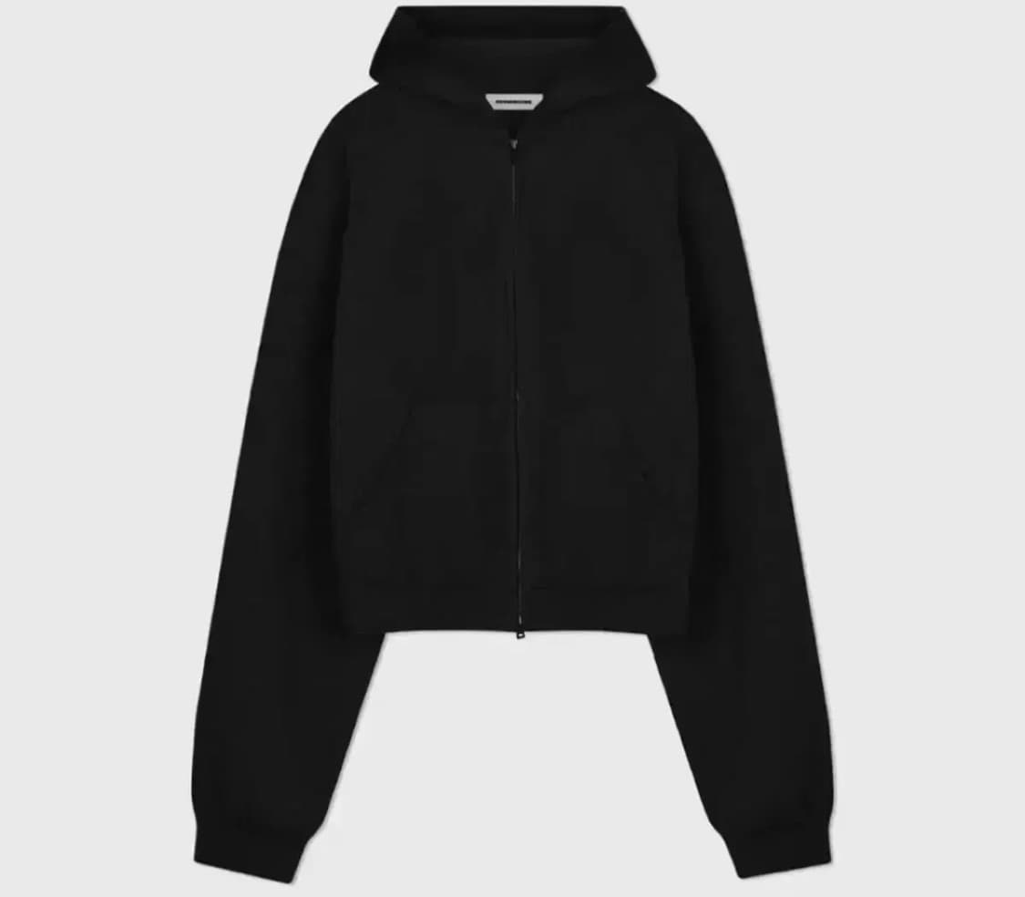 구민성 크롭 후드집업 블랙 M 상품이미지1