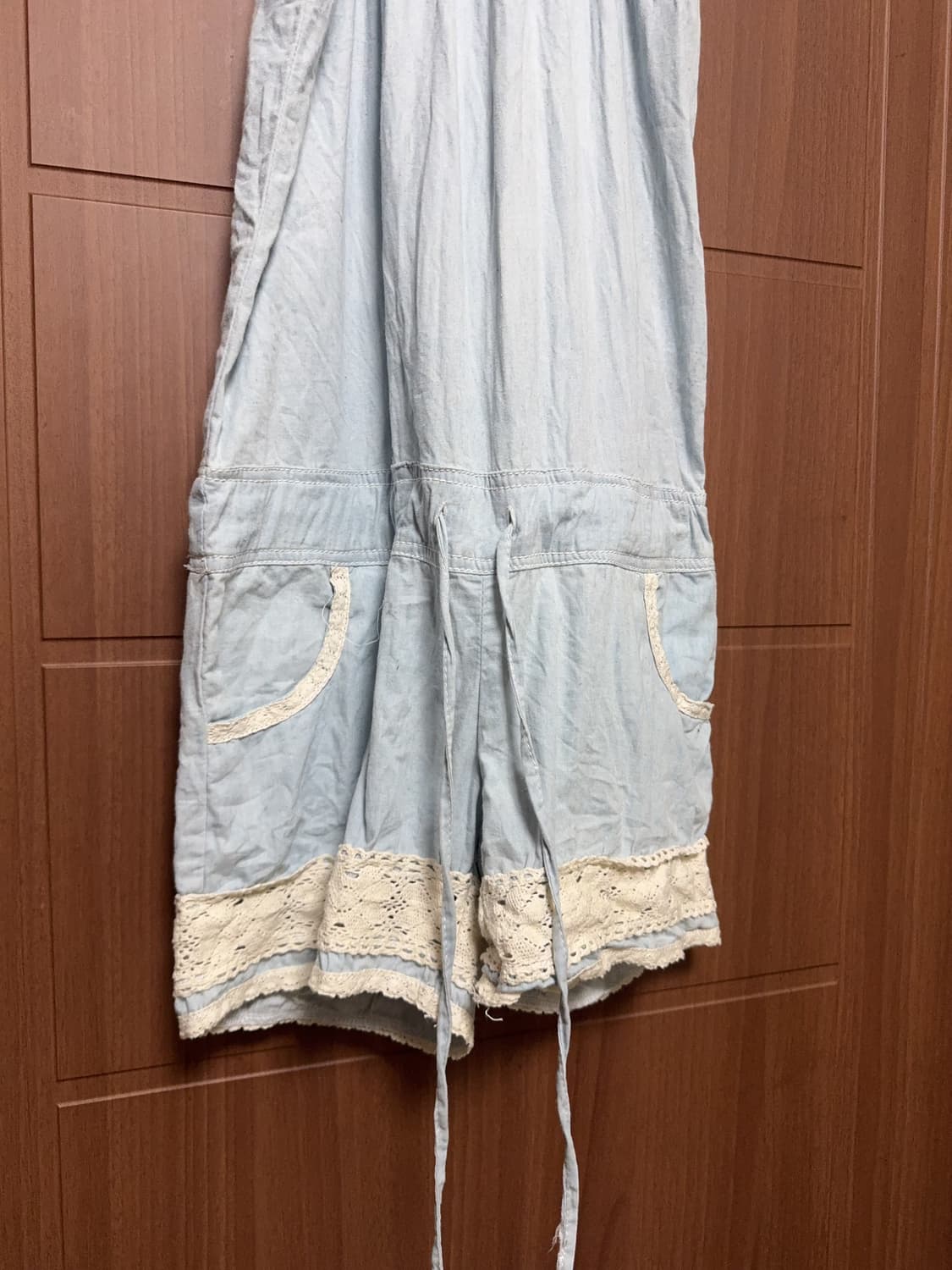 모리걸 하구미 헤이세이 일본 빈티지 점프수트 레이스 눈꽃 도트 이너티 상품이미지5