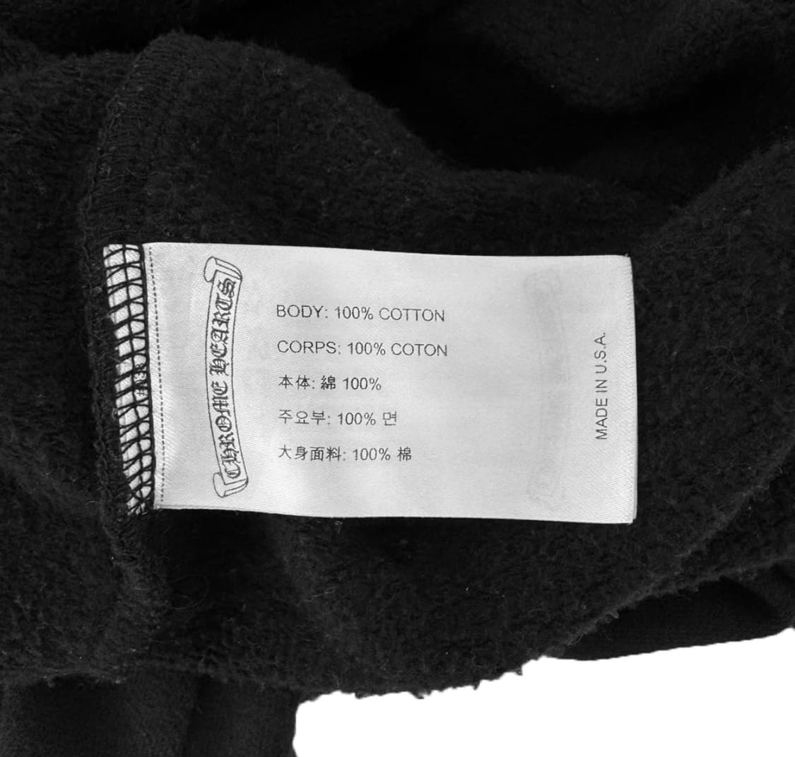 [L] 크롬하츠 남성 말리부 로고 한정 홀스슈 말발굽 후드 티셔츠 블랙 상품이미지7