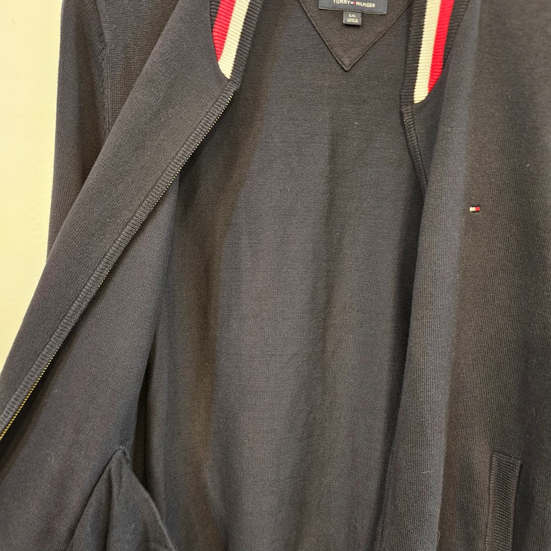 100(L)타미힐피거 니트 집업 가디건 상품이미지6