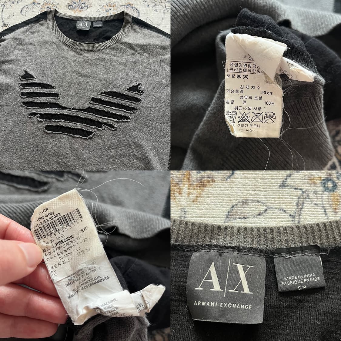 아르마니 로고 디테일 니트 상품이미지3