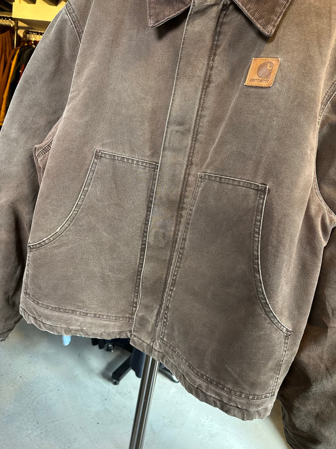 00s 칼하트 디트로이트 페이드 덕 컨버스 워크 자켓 상품이미지4