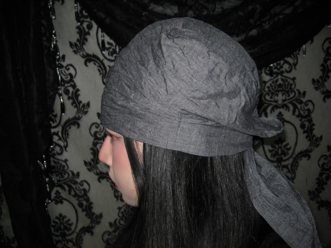 링클 스트랩 뒷밴딩 듀렉 헤어두건 상품이미지1